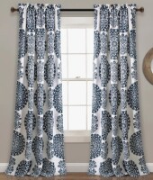 Lush Decor Lush Decor Evelyn Medallion Room Darkening Curtain Panels Pair Drapes, 52" x 84" $99