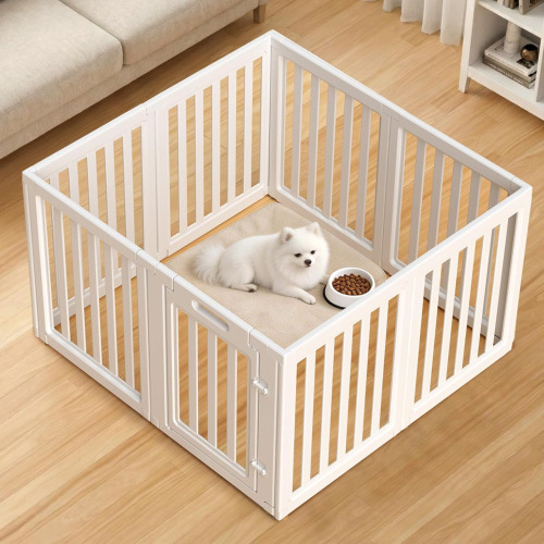 LoveTail Dog Playpen Indoor,Puppy Playpen,White 23.6" H, 8 Panels New Open Box $199