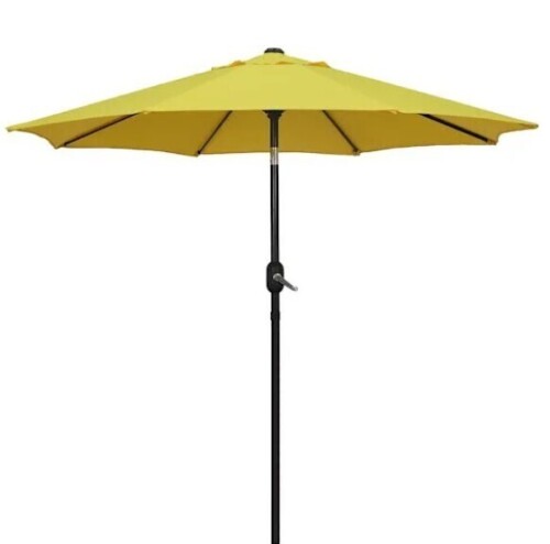 Maypex 7.5 ft. Steel Crank Market Patio Umbrella in Yellow New in Box $199