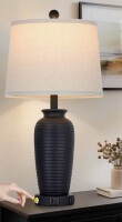 Highland Dunes Allisan 24.3" USB Table Lamp Set with Touch Control and Bulbs New In Box $199