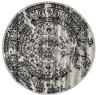 Safavieh Adirondack ADR101 Non-Shedding Power Loomed Indoor Area Rug - Silver/Black - 6' Round - Medallion Pattern, Low Pile, Pet Friendly $299