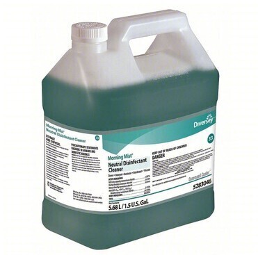 DIVERSEY Disinfectant Cleaner: Jug, Ready to Use, Liquid, Fresh, Morning Mist&reg;, 1.5 Gallon New
