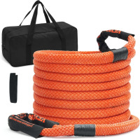 VEVOR 1" x 30' Kinetic Recovery Tow Rope 38,000 lbs, Heavy-Duty Off Road Snatch Strap, Extreme Duty 30% Elasticity Energy Snatch Strap for Jeep Car Truck ATV UTV SUV Tractor -Black New In Box $99