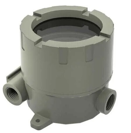 Hubbell Killark HKBX Instrument Enclosure, 4-1/4" ID RD Body 2-3/4" DP & Lens Cover 3-5/8" viewing Cen. Class I, BCD, EX D, IIC UL/CSA, ATEX IECEx, Type 4, IP66. New In Box $499