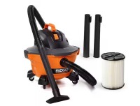 RIDGID 6 Gal. 3.5 Peak HP NXT Shop Vacuum Wet Dry Vac with General Debris Filter, Locking Hose and Attachments HD06001 On Working $199