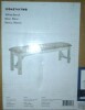 Powell Krause Smokey White Dining Bench Backless 60 in. New in Box $399 - 2