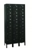 HALLOWELL Locker: 12 in x 12 in x 78 in, 6 Tiers, 3 Units Wide, Louvered, Padlock, Black New Shelf Pull $1099