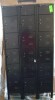 HALLOWELL Locker: 12 in x 12 in x 78 in, 6 Tiers, 3 Units Wide, Louvered, Padlock, Black New Shelf Pull $1099 - 2
