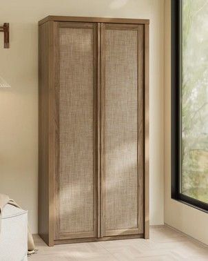 Brafab 67" Tall Rattan Storage & Pantry Cabinet New in Box $699