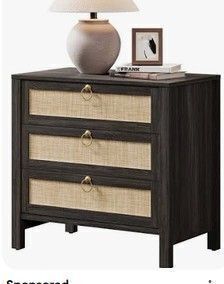 Sicotas Terra White Nightstand, 25.6Inch Height New in Box $299