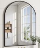 LOAAO 36x428Inch Arched Shape Aluminum Black Framed Bathroom/Vanity Mirror with Tempered Glass. , New in Box $599