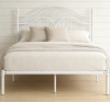 Lark manor Alecia Metal Platform Bed Queen Bed in White New in Box $249