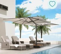 Grand Patio 10x10 Ft Large Double-Sided Outdoor Cantilever Umbrella and Base system (2 Boxes) New in Box $2999