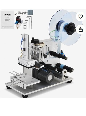 VEVOR Electric Flat Labeling Machine, 25-60pcs/min, Flat Surface Label Applicator for Cardboard Boxes/Square Bottles/Tin Cans, Labeler Suitable for Item Size Range of 4.72 x 5.9 x (0.98-3.54) inches New in Box $599