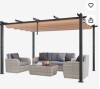 VEVOR 10'x13' Outdoor Retractable Pergola with Canopy, Aluminum Pergola with Retractable Canopy, Modern Pergola with Sun Shade Canopy for Patios, Gardens, Decks, Backyards (Beige) New in Box $599