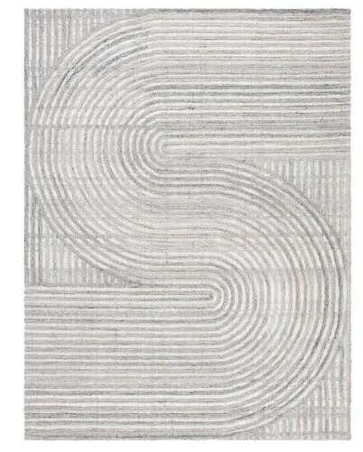 Safavieh Southampton SHA301 Hand Tufted Indoor Area Rug - Beige/Light Blue - 11'x15' - Safavieh: Geometric Pattern, Wool-Polyester Blend, Low Pile New $1099