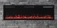Modern Embers Vibrance 60" Recessed or Wall Mounted Electric Fireplace Heater, Multi-Flame Colors, Voice Assistant Compatible - Crystals Only New in Box $799