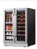 Ca'Lefort - 24 Inch Wine and Beverage Refrigerator, Dual Zone Wine Fridge, Holds 20 Bottles &60 Cans,Built-in for Home/Bar - Stainless Steel New in Box Refurbished $799