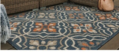 Oriental Weavers Latitude 709B3 Blue Orange Area Rug 8 x 10' New in Box $799