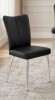 Wrought Studio 18" H Modern Ergonomic Faux Leather Dining Chairs with Metal Legs in Black New in Box $399