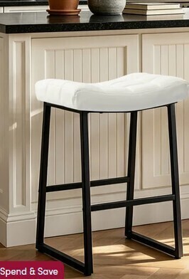17 Stories 24" Modern Backless Saddle Counter Height Bar Stools With Metal Frame New in Box $299