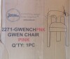 Joss & Main Darlington Chenille Upholstered Dining Arm Chair in Pink New in Box $499 - 2