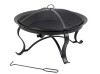 Hampton Bay Sadler 29.33 in. D 19.21 in. H Round Steel Wood Fire Pit in Bronze with Spark Screen and Poker $99