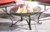 Hampton Bay Sadler 29.33 in. D 19.21 in. H Round Steel Wood Fire Pit in Bronze with Spark Screen and Poker $99 - 2