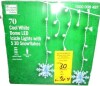 Home Accents Holiday 70 Count Cool White Dome LED Icicle Lights with 5 3D Snowflakes New In Box $79 - 2