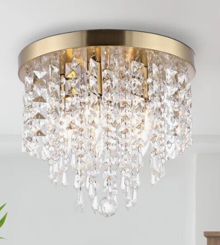 Willa Arlo&trade; Interiors Salley 5-Light 11" Crystal Flush Mount New In Box $199