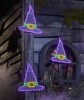 LAMEK Halloween Witches Silhouette Yard Signs, 3 Pcs Halloween Outdoor Decoration Black Cauldron Creepy Yard Posts, for Halloween Outdoor Lawn Yard Party Decoration, 27.5 inches / Home Accents Halloween Classics Twinkling LED Witch Hats 3-Pack 10&rdquo; New In - 2