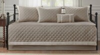 Madison Park Breanna Khaki Pieced 100% Cotton 6-Piece Daybed Cover Set $299
