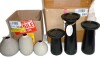 Joss & Main Ilma Stone Table Vase - Set of 3 / Ebern Designs Wood Tabletop Candlestick - Set of 3 New In Box Assorted $99 - 3