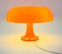 Lotus Atelier Orange Mushroom Lamp for Room Aesthetic Modern Lighting for Bedroom | Cool Retro Living Room Decor (Orange) On Working $99