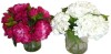 Canora Grey Moreell 12" Artificial Peony Floral Arrangement In Clear Glass Vase With Realistic Acrylic Water / Zipcode Design&trade; Faux Hydrangea Arrangement in Vase New Assorted $199 - 3