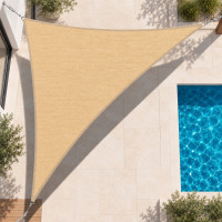 Colourtree Triangle Sun Shade Sail with Installation Hardware Kit, 22 ft. x 22 ft. x 22 ft. / Shade&Beyond 8'X9'X12' Triangle Sun Shade Sail Light Grey, Waterproof Sail with Full UV Protection for Outdoor Spaces New Assorted $199