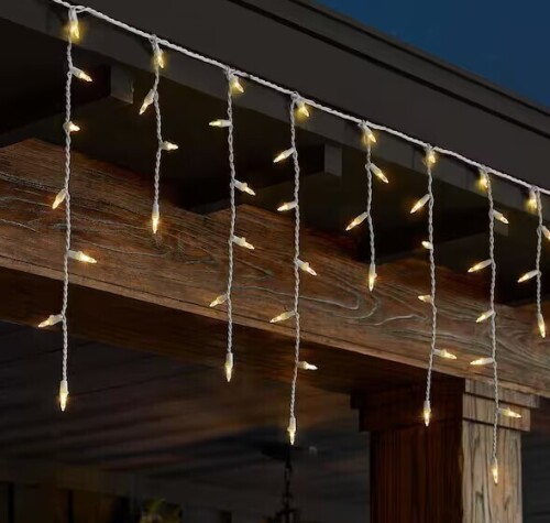 Home Accents Holiday 200 Count Warm White Mini LED Icicle Lights New In Box $79