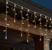 Home Accents Holiday 200 Count Warm White Mini LED Icicle Lights New In Box $79