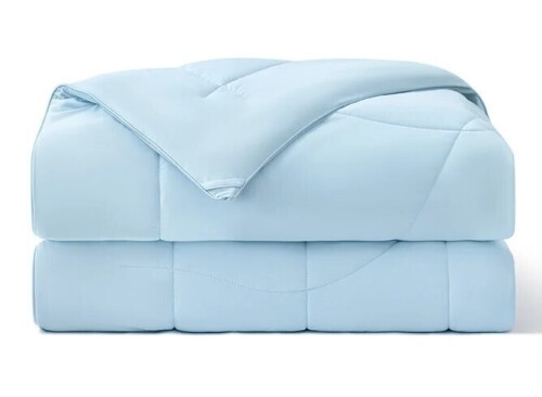 Bedsure Queen Cooling Comforter &ndash; Dual-Sided Moisture-Wicking Duvet Insert, Lightweight & Breathable, Blue $99