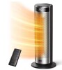DREO 1500-Watt 20 in. Indoor Portable Ceramic Convection Electric Space Heater, 70&deg; Osc w/Remote, 3-Heat Levels in Silver New In Box $199