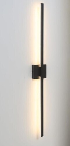 Umeiluce 43.7 Inches Black Linear LED Wall Light Living Room Background Restaurant Modern Wall Sconce, LED 16 Watt Triac Dimming Mirror Light for Bathroom Vanity New In Box $199