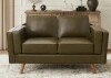 Wrought Studio Havens 62.2'' Wide Upholstered Loveseat With Solid Wood Legs in Olive Green New in Box $799