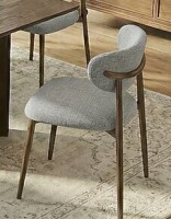 Colamy Light Gray Mid-Century Modern Upholstered Dining Chair with Metal Frame New in Box $299
