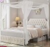 Lark Manor Artevious Upholstered Metal Canopy Storage Bed Queen New in Box $599