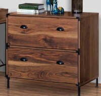 AGHDECO Orman 2-Drawer Wood Lateral Filing Cabinet in Walnut New in Box $499