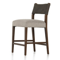 Four Hands Ferris Nubuck Charcoal/Tulsa Ink Counter Stool, New in Box $799