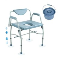 VEVOR Commode Chair, Bedside Commode with Drop-Down Arms and Detachable Backrest, 5-Level Adjustable Height, 7L Removable Bucket, Easy to Assemble, 1000LBS Capacity, Portable Toilet for Adults Seniors, New in Box $299