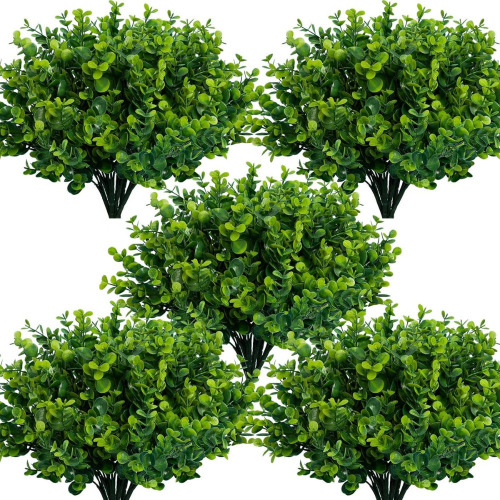 Rosalind Wheeler 10 Bundles Artificial Greenery Plants, UV-Resistant Faux Boxwood Shrubs, Realistic Greenery for Indoor & Outdoor Home, Garden, Patio, Office & Wedding Decor New In Box $299
