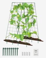 VEVOR Cucumber Trellis for Climbing Plants, 46" x 32" Foldable Cucumber Trellis Set with Plant Clips, Metal Garden Trellis for Raised Bed, Outdoor Plant Grow Support for Tomato, Squash, Vegetable New In Box $199