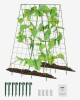 VEVOR Cucumber Trellis for Climbing Plants, 46" x 32" Foldable Cucumber Trellis Set with Plant Clips, Metal Garden Trellis for Raised Bed, Outdoor Plant Grow Support for Tomato, Squash, Vegetable New In Box $199